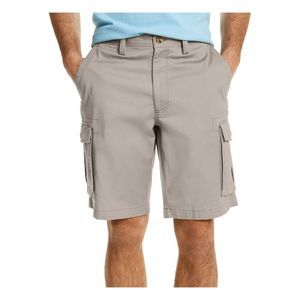 CLUBROOM Mens Beige Classic Fit Stretch Cargo Shorts 34 Waist